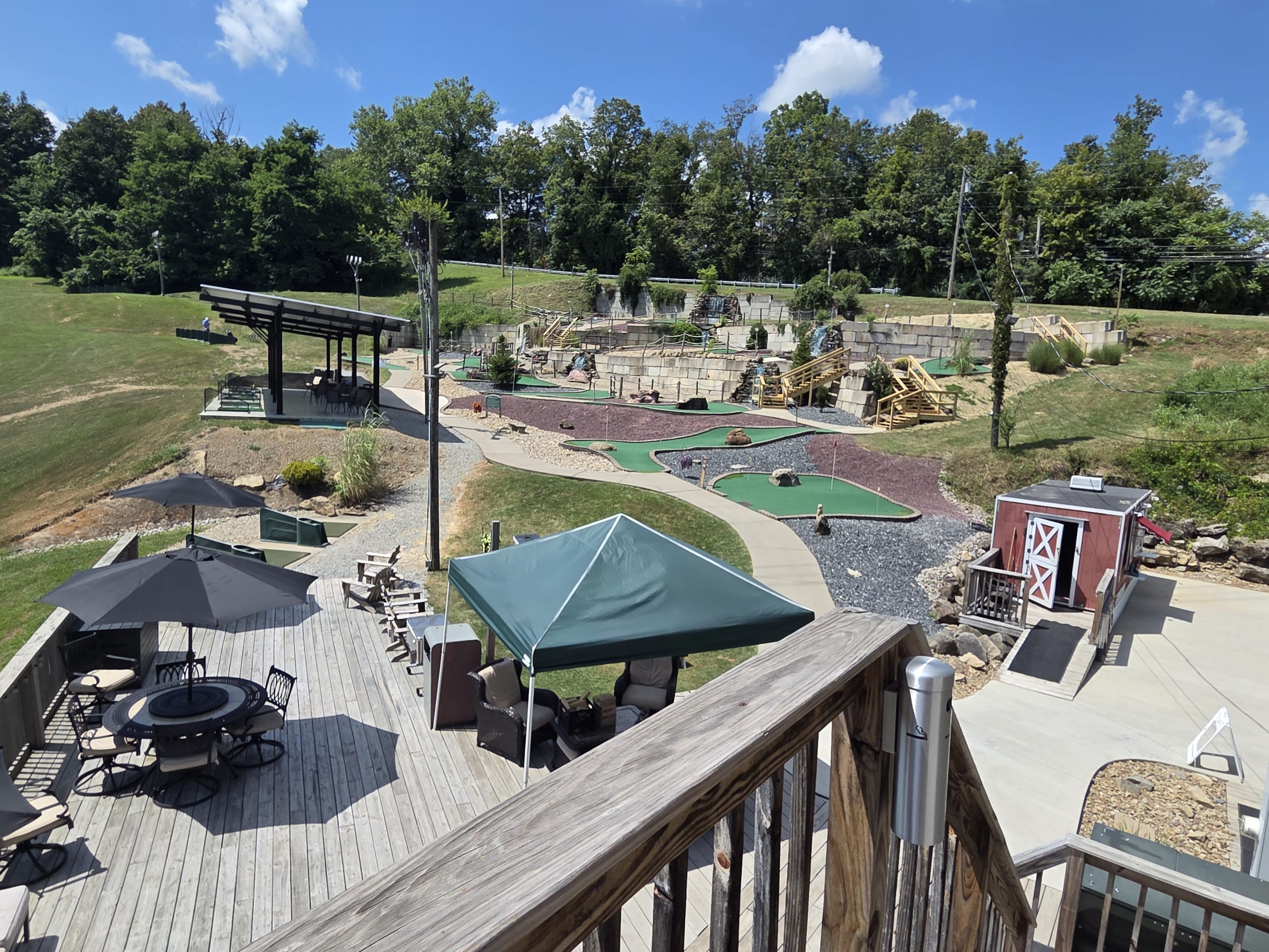 Mini golf & range full view from top deck